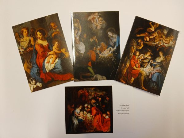 Lot de 4 cartes de Noël classiques